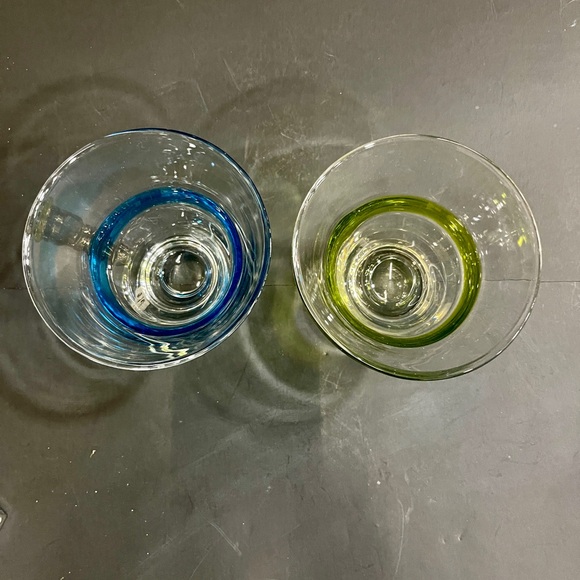 4 Hand Blown Bubble Glass Stemless Martini Anthropologie Glasses - Picture 4 of 10